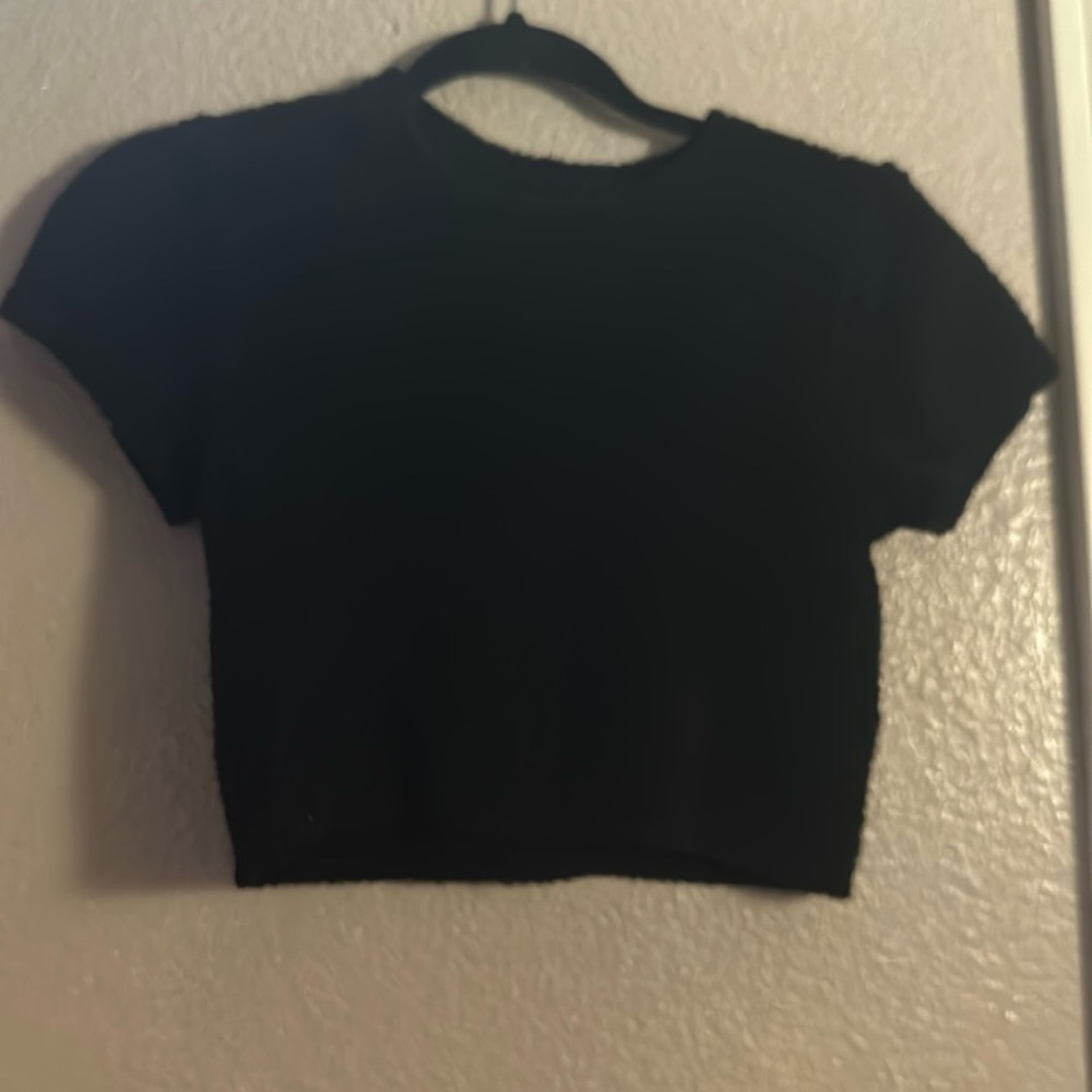 Fuzzy crop top
